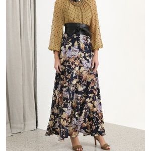 *sold* Zimmermann silk flower maxi skirt